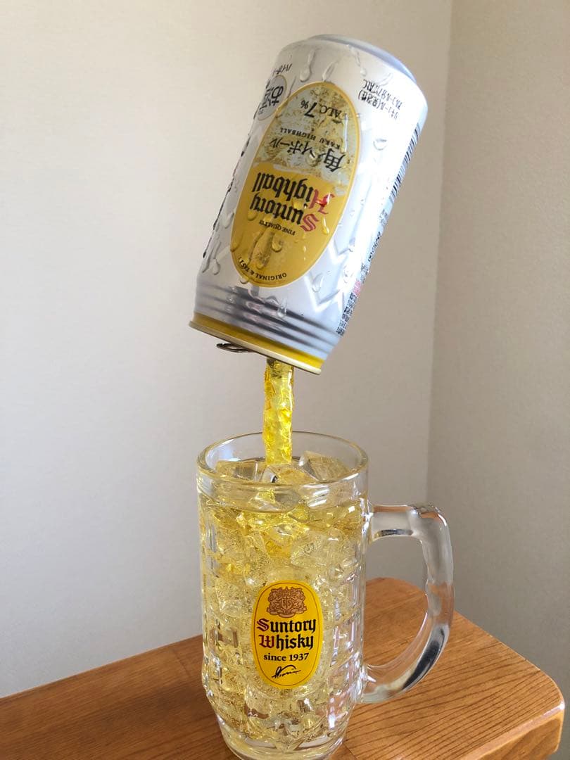 さいたま犬　食品サンプル　持ち上げハイボール　白州