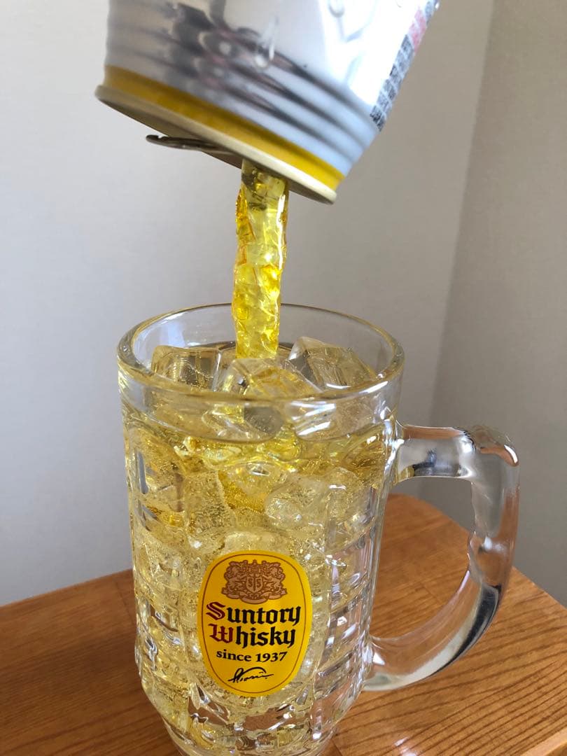 さいたま犬　食品サンプル　持ち上げハイボール　白州