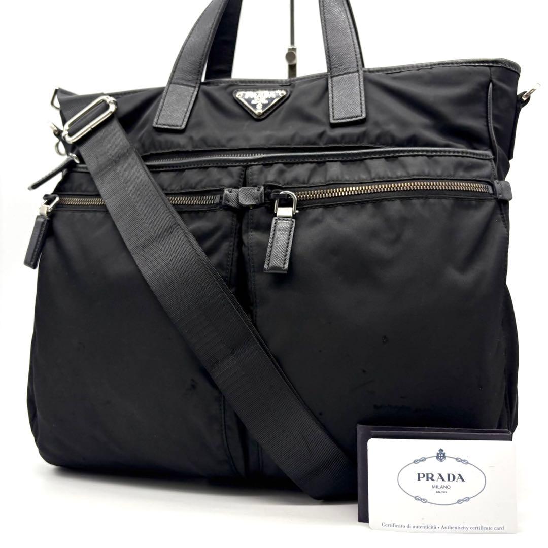 希少 現行 プラダ ビジネスバッグ 2way サフィアーノレザー VA0860