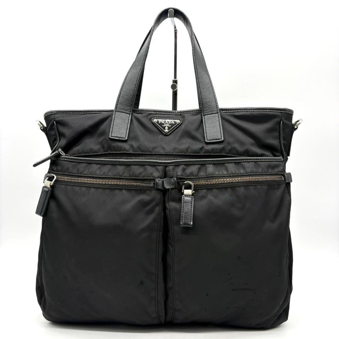 希少 現行 プラダ ビジネスバッグ 2way サフィアーノレザー VA0860