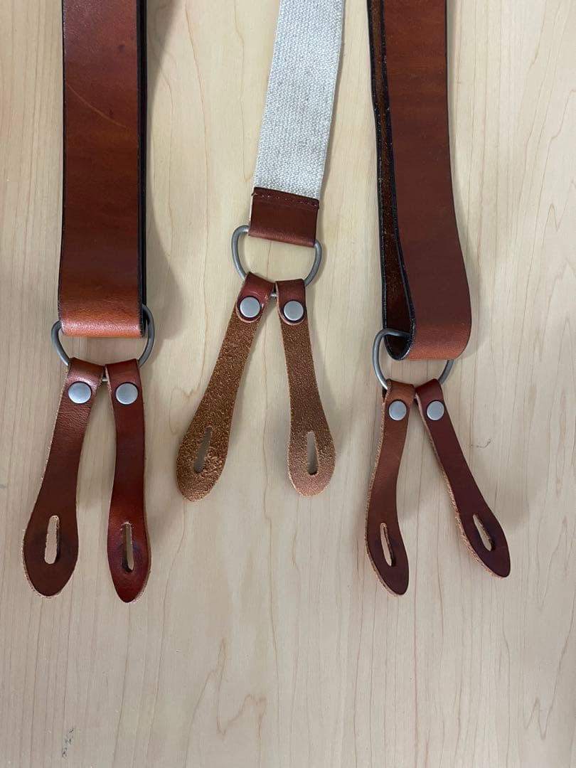【まき】リーバイス LVC サスペンダー ベルト レザー