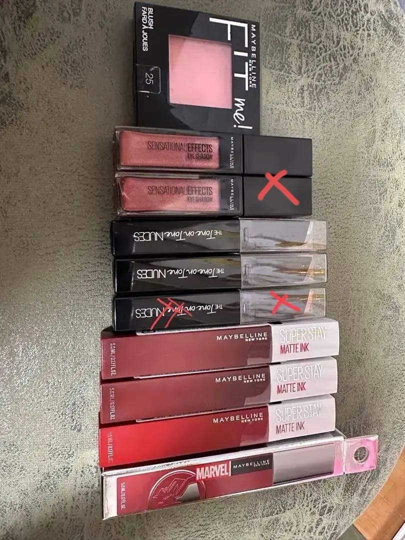 メイベリン リップ、シャドウ、チーク