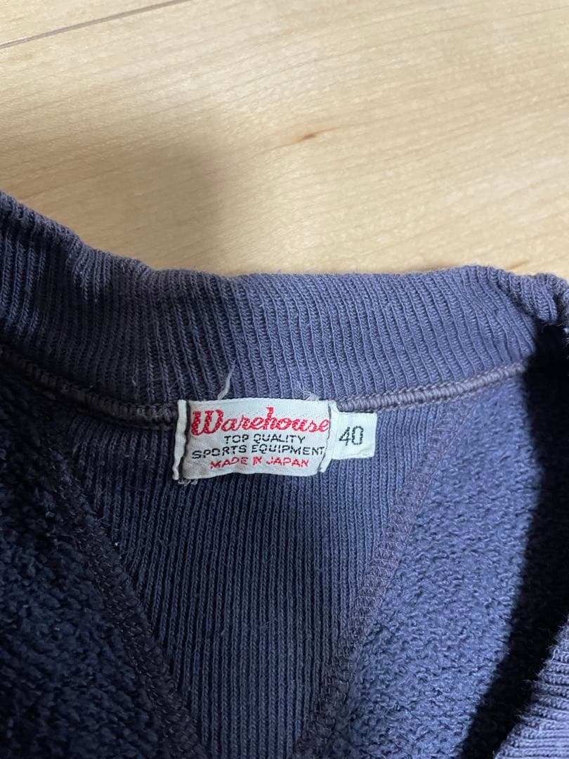 Warehouse 401 スウェット サイズ40 ネイビーナスコン