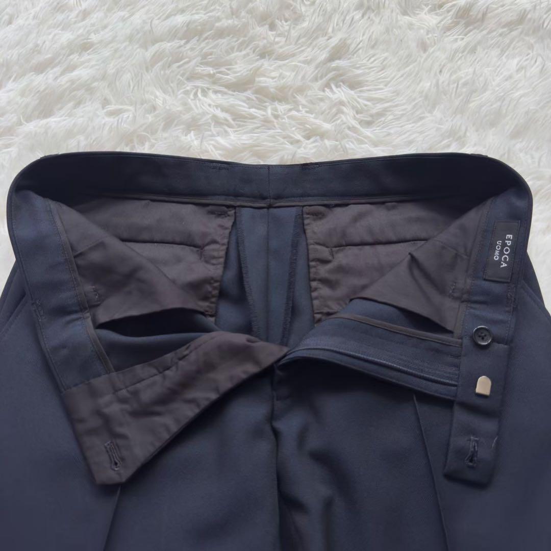 人気✨EPOCA UOMO セットアップ　ジャージー素材　微光沢　ロゴ刻印ボタン