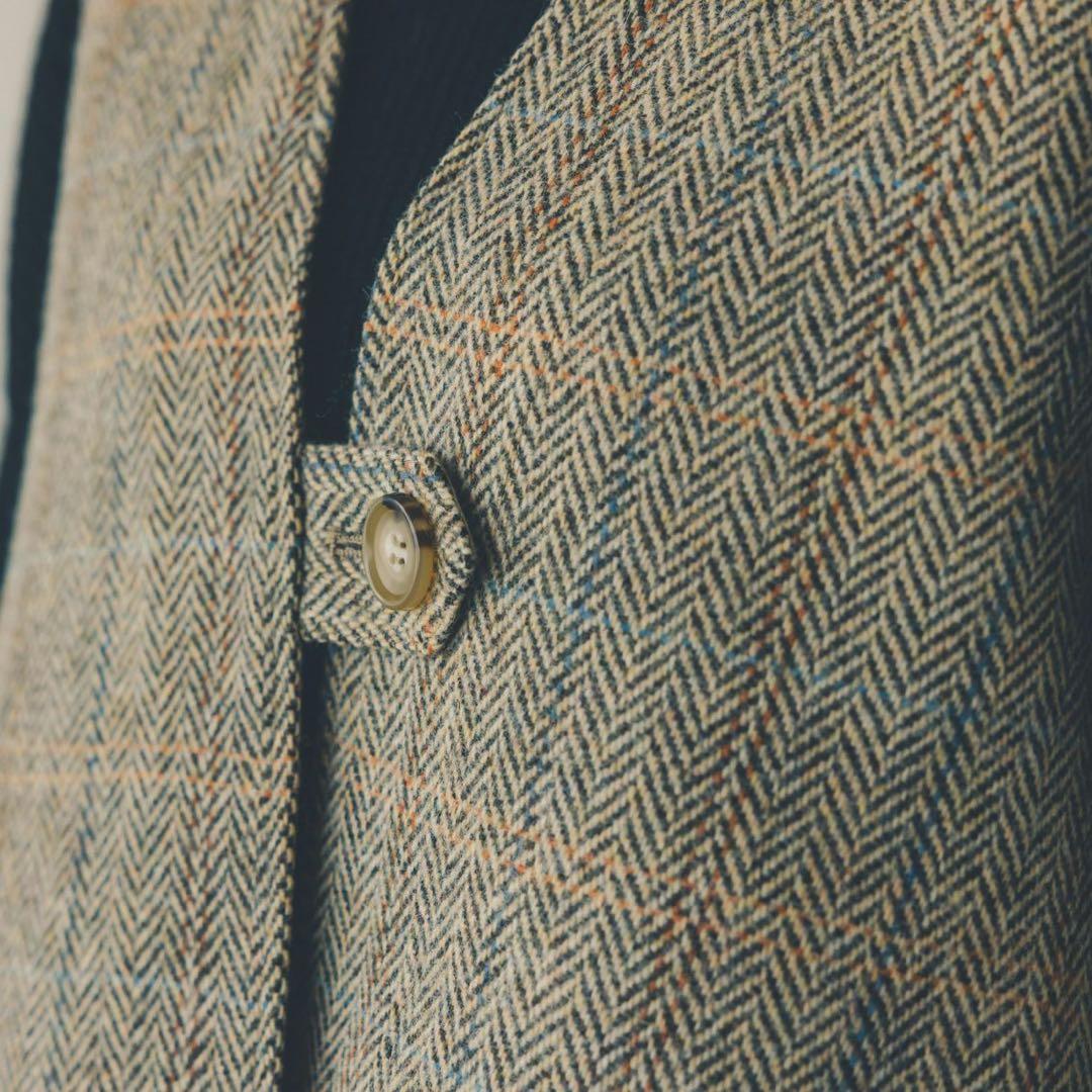 北欧、暮らしの道具店　ヘリンボーン柄のウールベスト 新品未使用