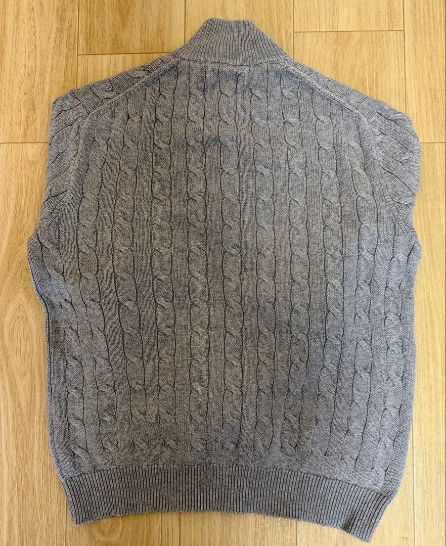 ポロラルフローレン ハーフジップ ケーブルネック グレー Lサイズ