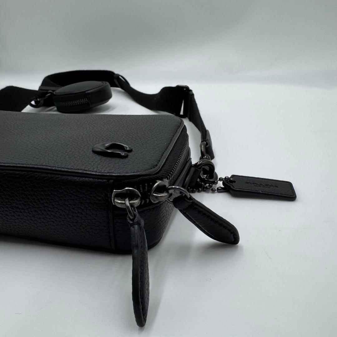 未使用級✨ コーチ ショルダーバッグ 2way チャーター レザー ブラック