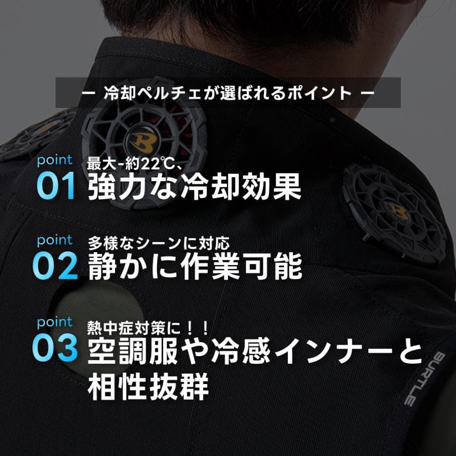 バートル IC101S ペルチェ ベスト 空調服 Fサイズ 2個 フルセット