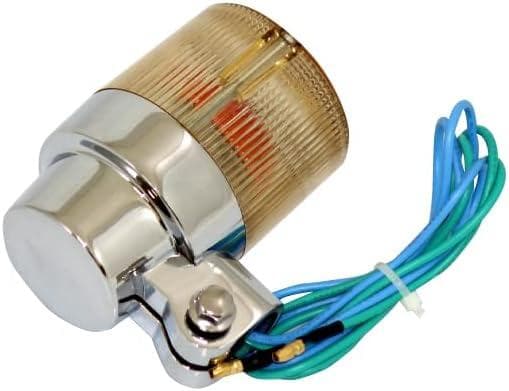 汎用 丸型 ヨーロピアンウインカー 黄ばみ 取付ステー付き 4個セット