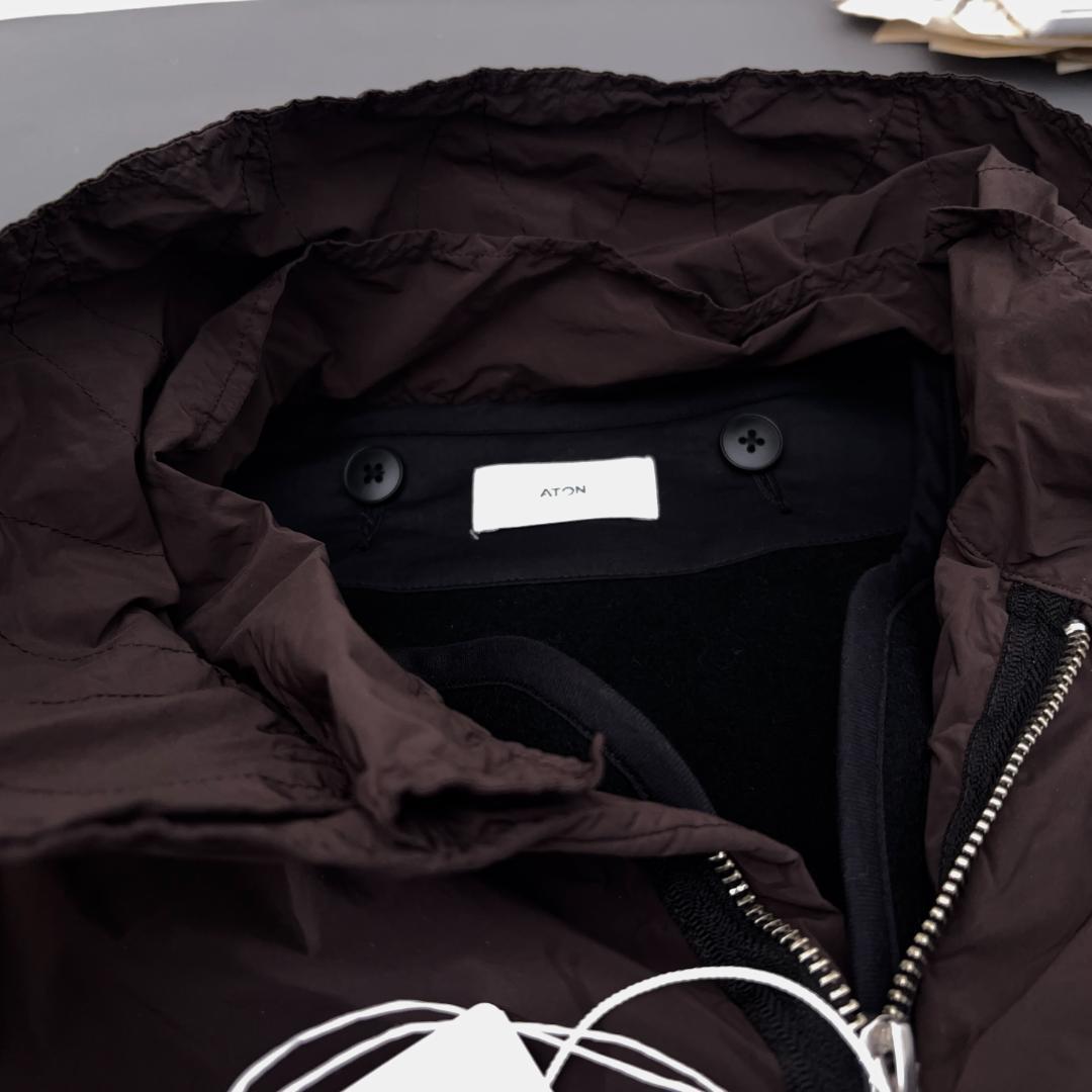 25AW ATON AIR WEATHER ブラウン 02 ショートモッズコート