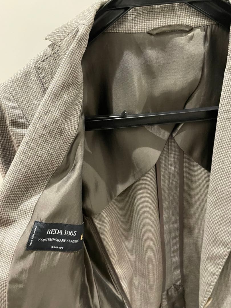 通年着用◎REDA千鳥柄ベージュ❤️入学❤️好印象ビジネススーツ♡ザスーツカンパニー