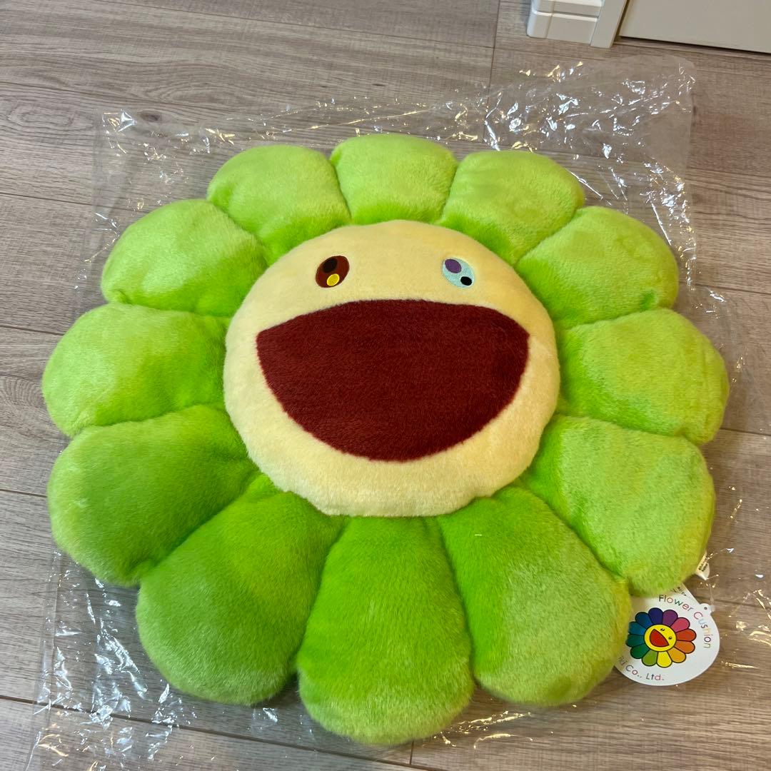 村上隆　カイカイキキ　クッション　60cm 正規品　グリーン