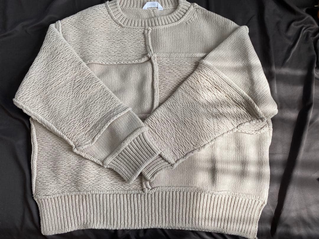 本日のみ　Name.　ネーム　パッチワークニット　オーバーサイズ　ウール