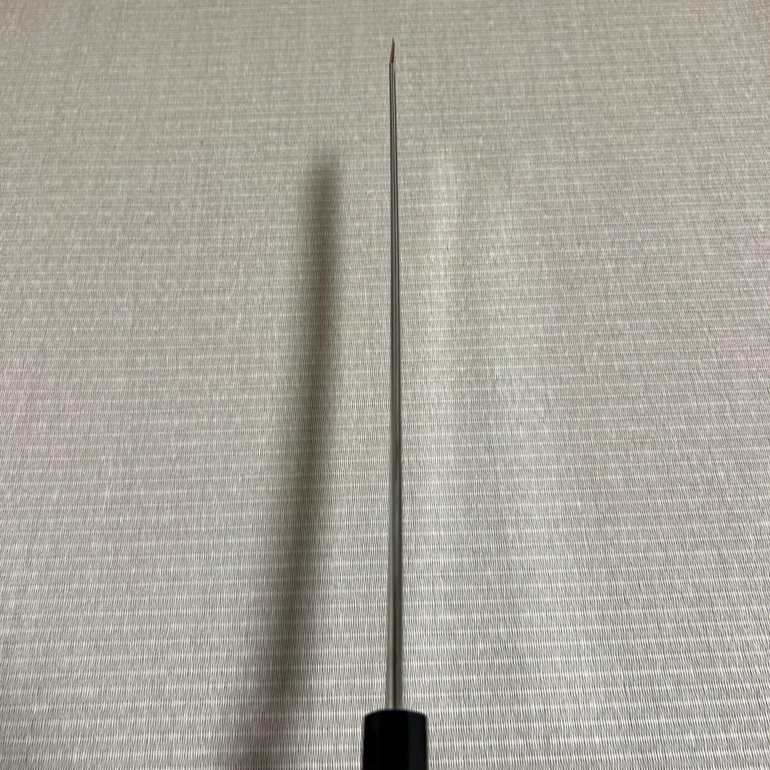 尺二　切り付け　鏡面　鬼反り　柳刃　包丁　和包丁　V金10号　本焼　黒檀八角柄