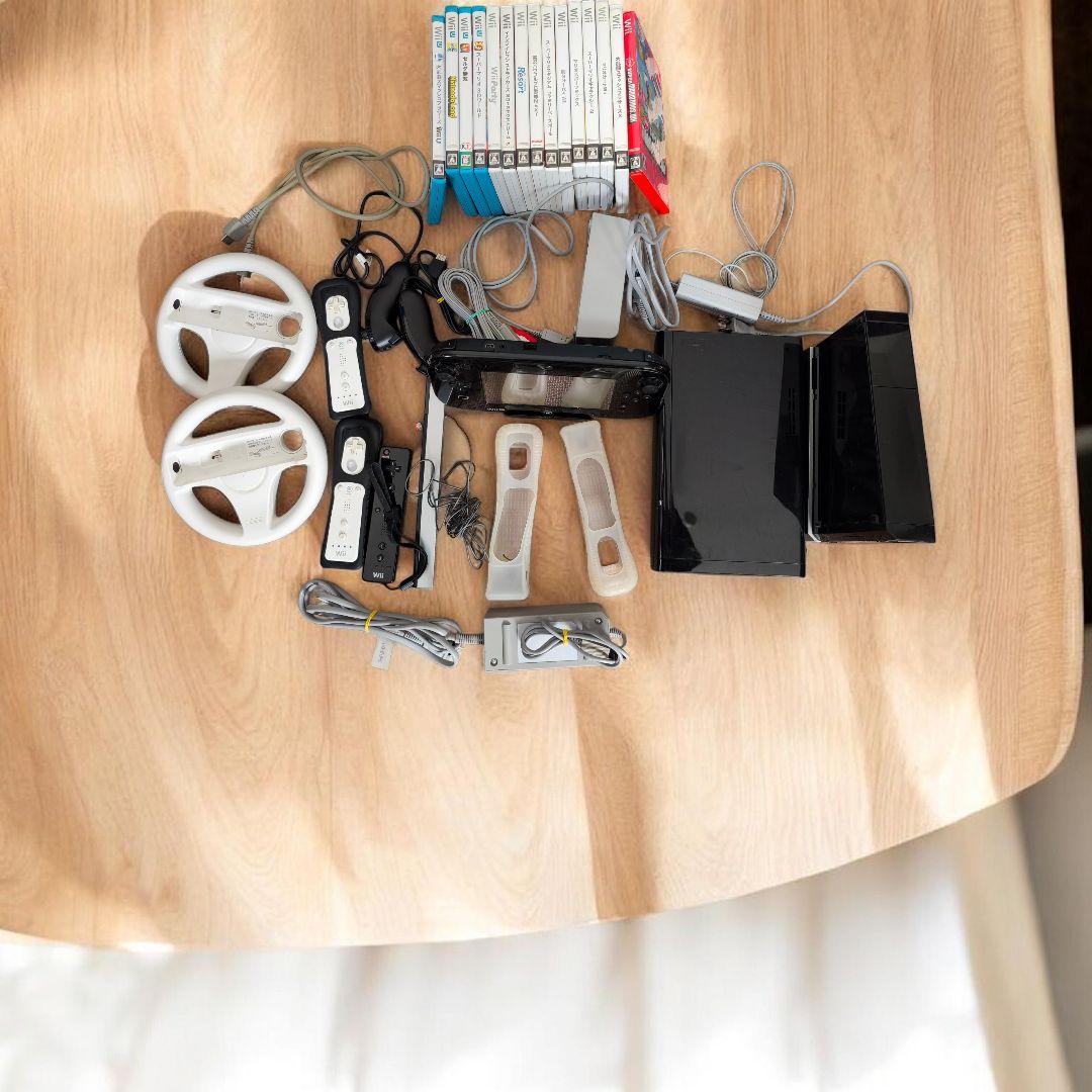 Wii U 本体 （32GB）＋Wii 本体＆ソフト15本付き