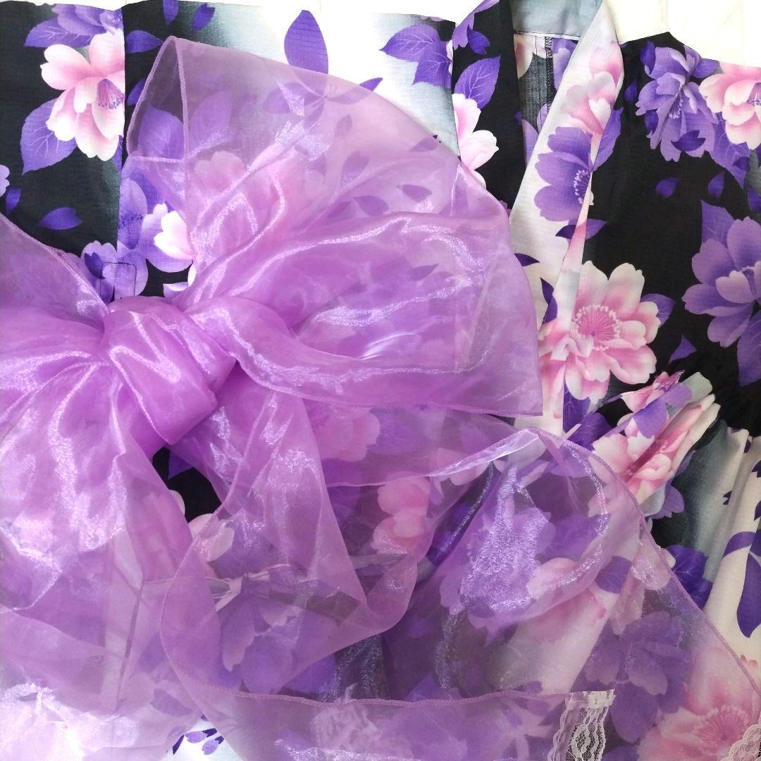 土日限定価格！【フリーサイズ】浴衣 ドレス 大人 地雷 姫 ギャル 平成 M L