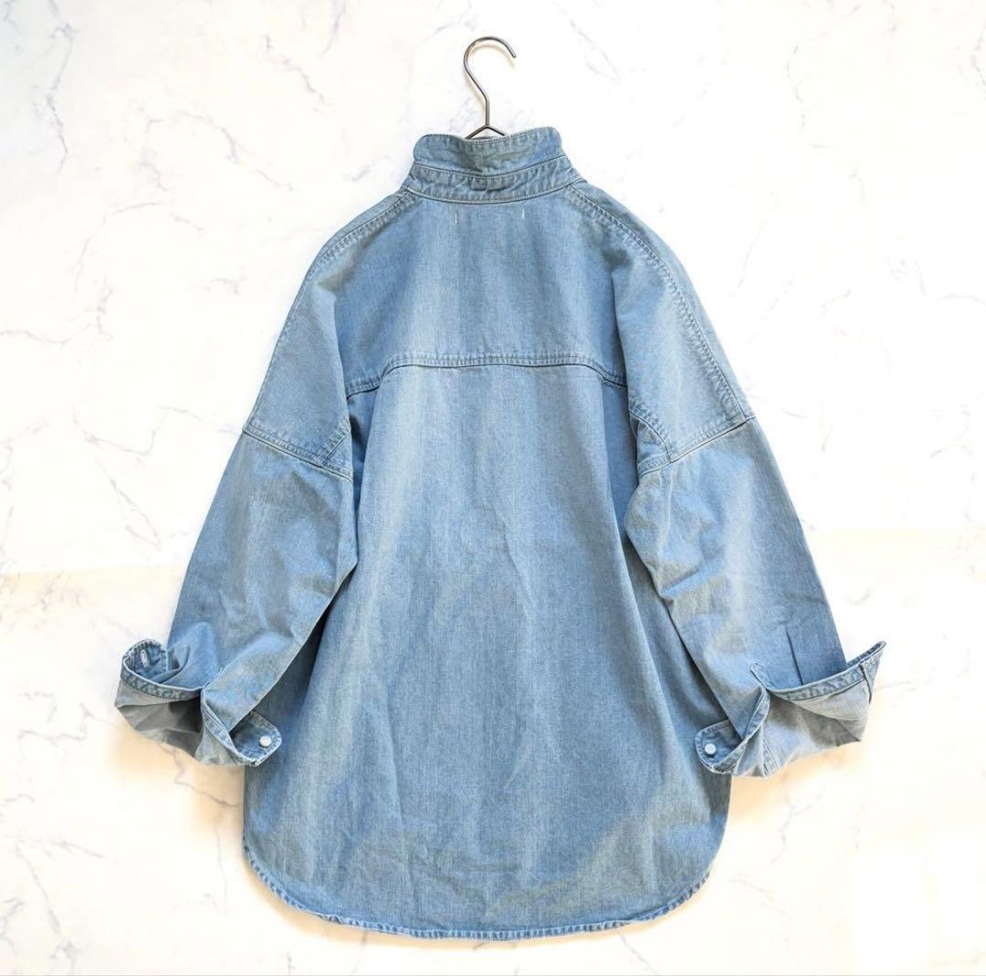 美品✨アッパーハイツ　ビッグシルエット　デニムシャツ　ゆったり　羽織り　サイズ1