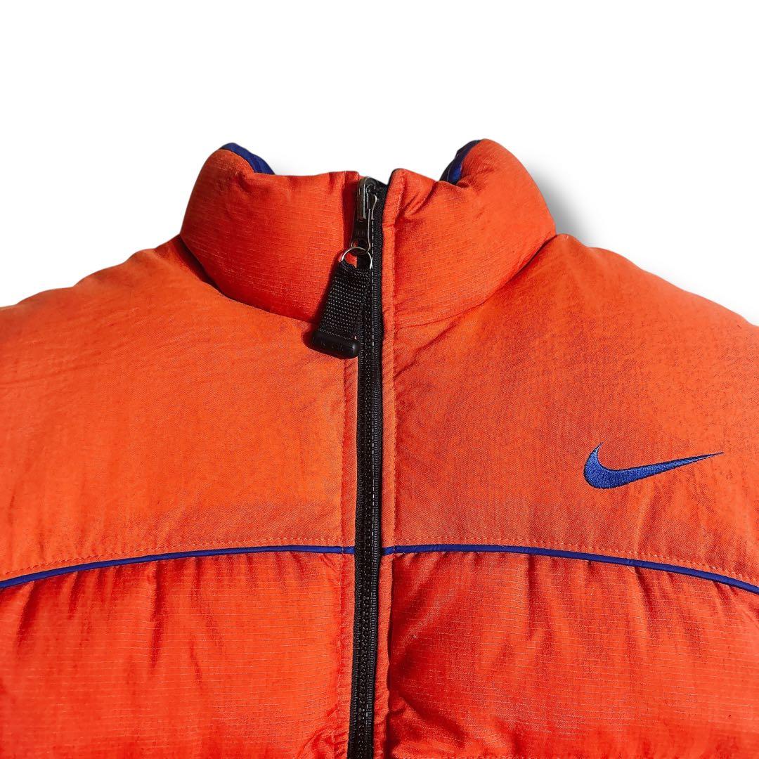 90s NIKE ACG ダウンベスト オレンジ リップストップ ヴィンテージ