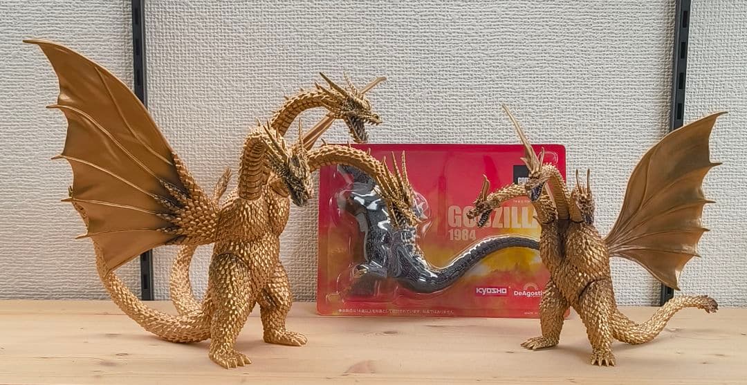 東宝怪獣コレクション　デアゴスティーニ　フィギュア キングギドラ 2種　ゴジラ
