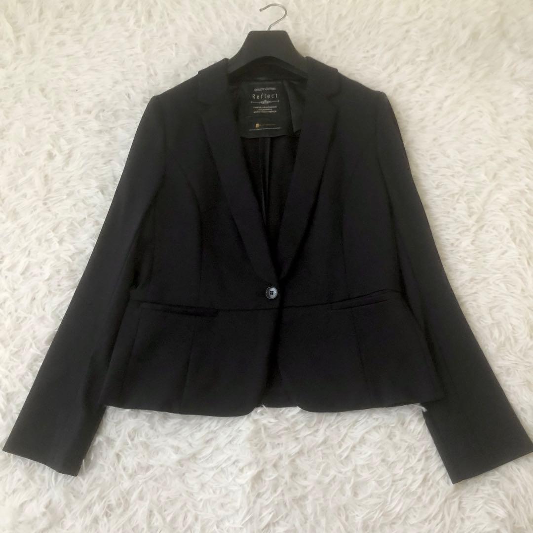 美品 リフレクト 匠シリーズ 大きいサイズ 洗えるスカートスーツ ストレッチ