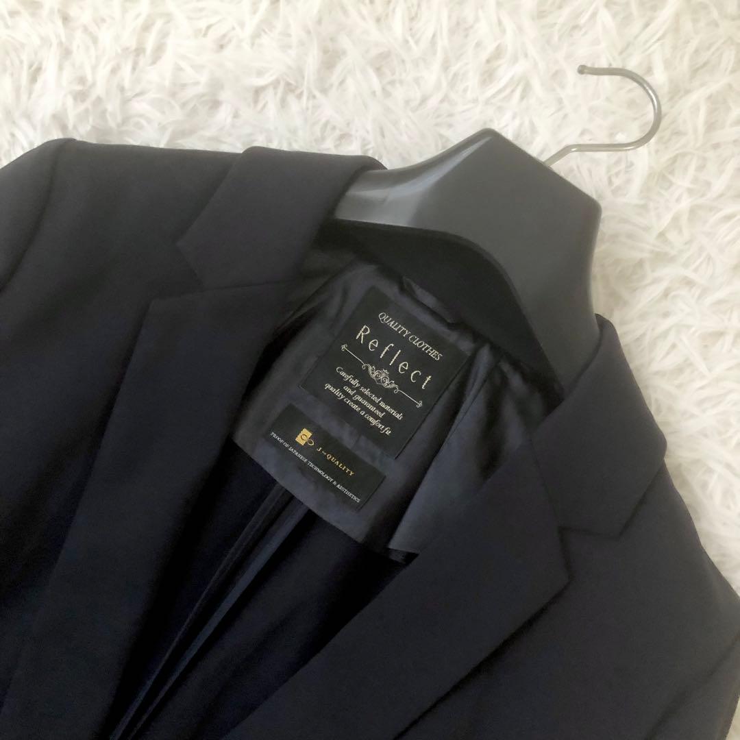 美品 リフレクト 匠シリーズ 大きいサイズ 洗えるスカートスーツ ストレッチ