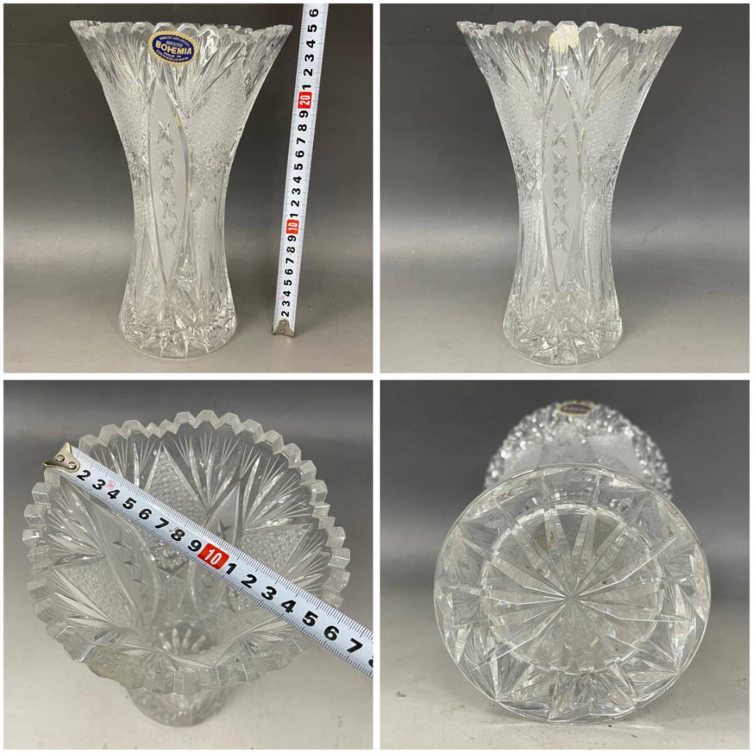 ガラス製 花瓶 まとめて 8点 CRYSTAL GLASS フラワーベース 花器