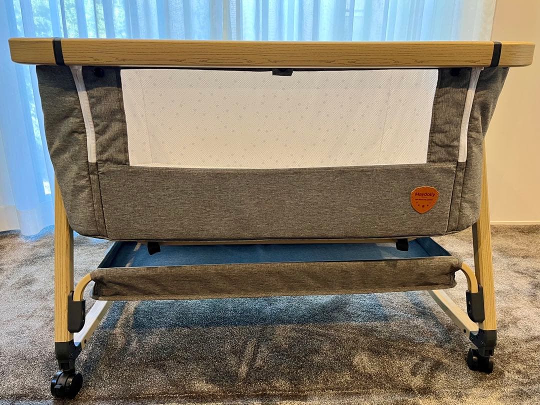 【美品】hzdmj Maydolly メイドリ ベビーベッド 折りたた式 移動式