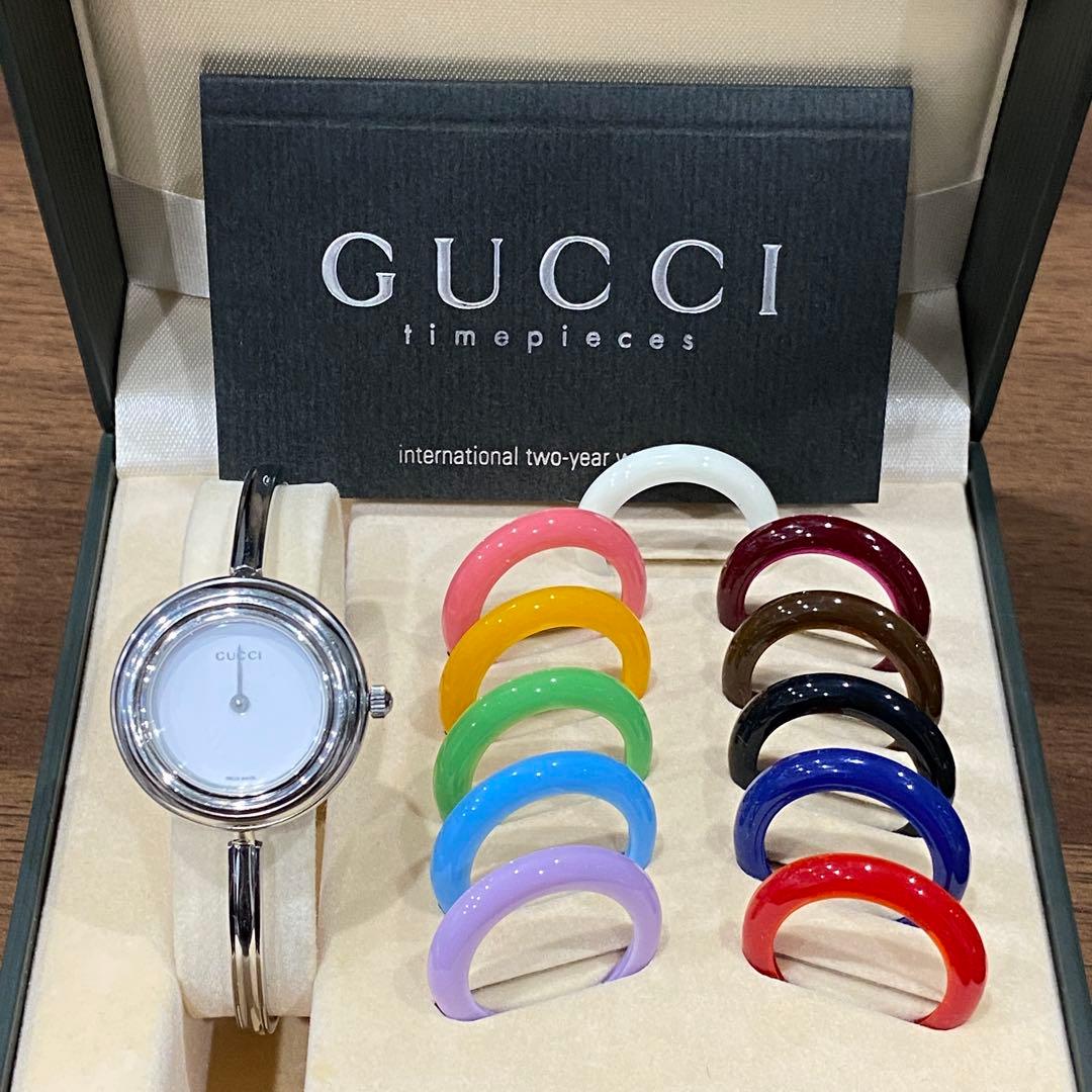 【美品箱付き】GUCCIグッチ 時計 チェンジベゼル11/12.2L