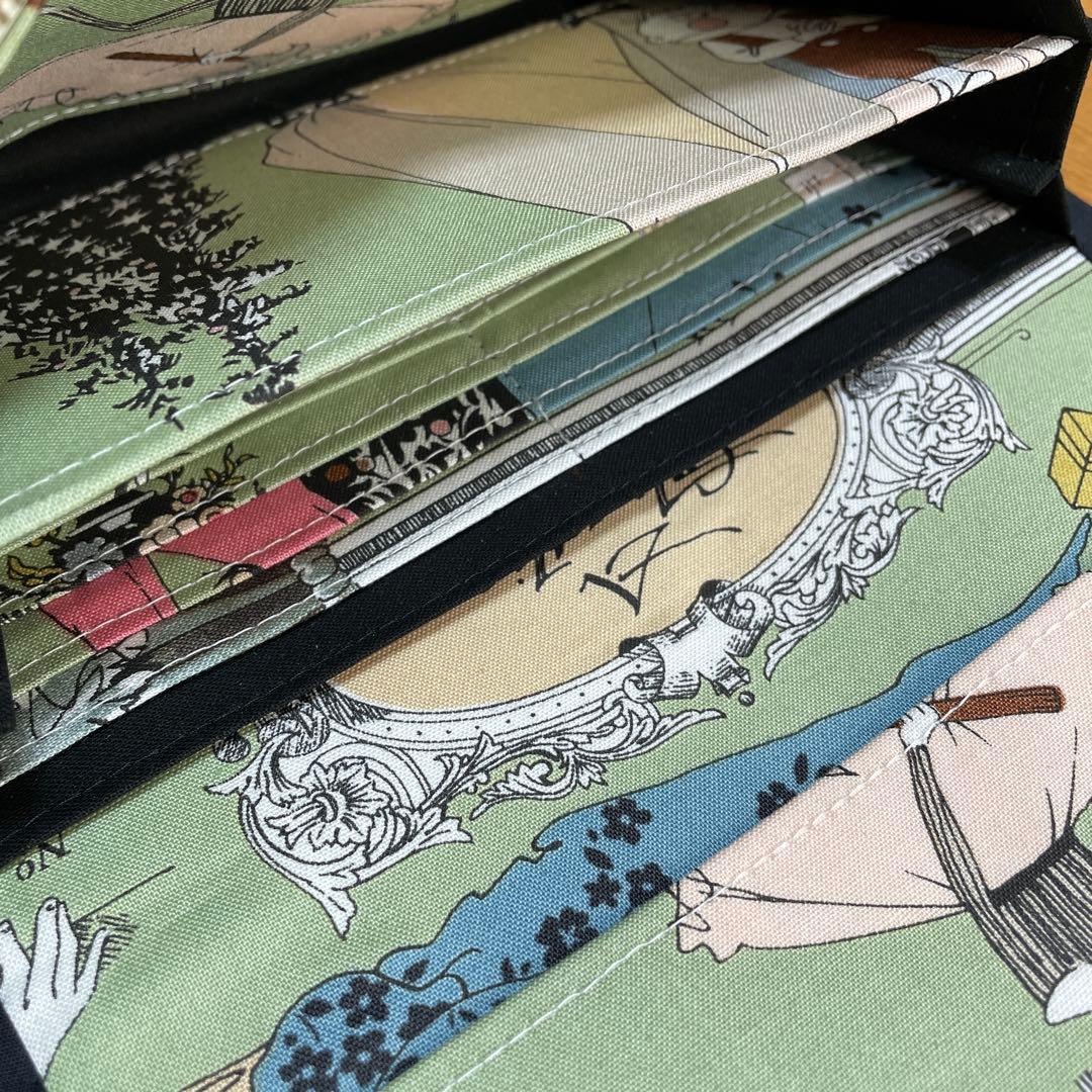 長財布　やりくり財布　ハンドメイド　アレキサンダーヘンリー　激レア生地