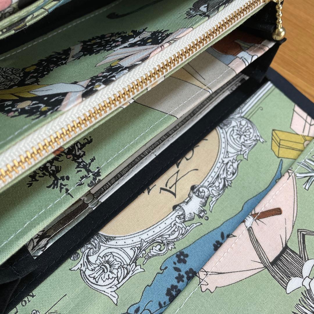 長財布　やりくり財布　ハンドメイド　アレキサンダーヘンリー　激レア生地