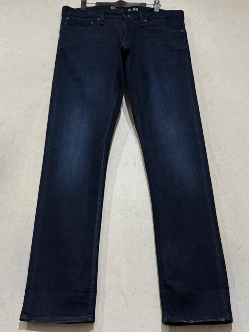 デンハム RAZOR BLMIL6MPSSストレッチデニムパンツ未裾直濃紺34