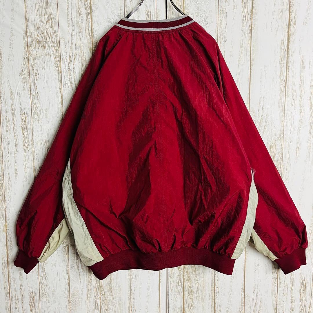 【希少デザイン】ナイキ☆刺繍センタースウッシュロゴスウェット 銀タグ ゆるだぼ