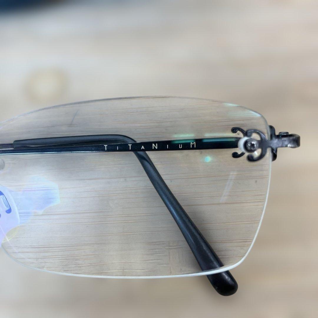 白山眼鏡店 チタニウム フレームレス A8 チタン メガネ