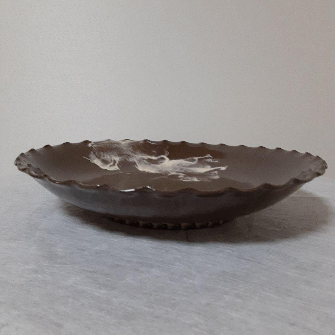 美品　臥牛窯　十三代 横石 臥牛　現川焼　白鷺文皿　絵皿