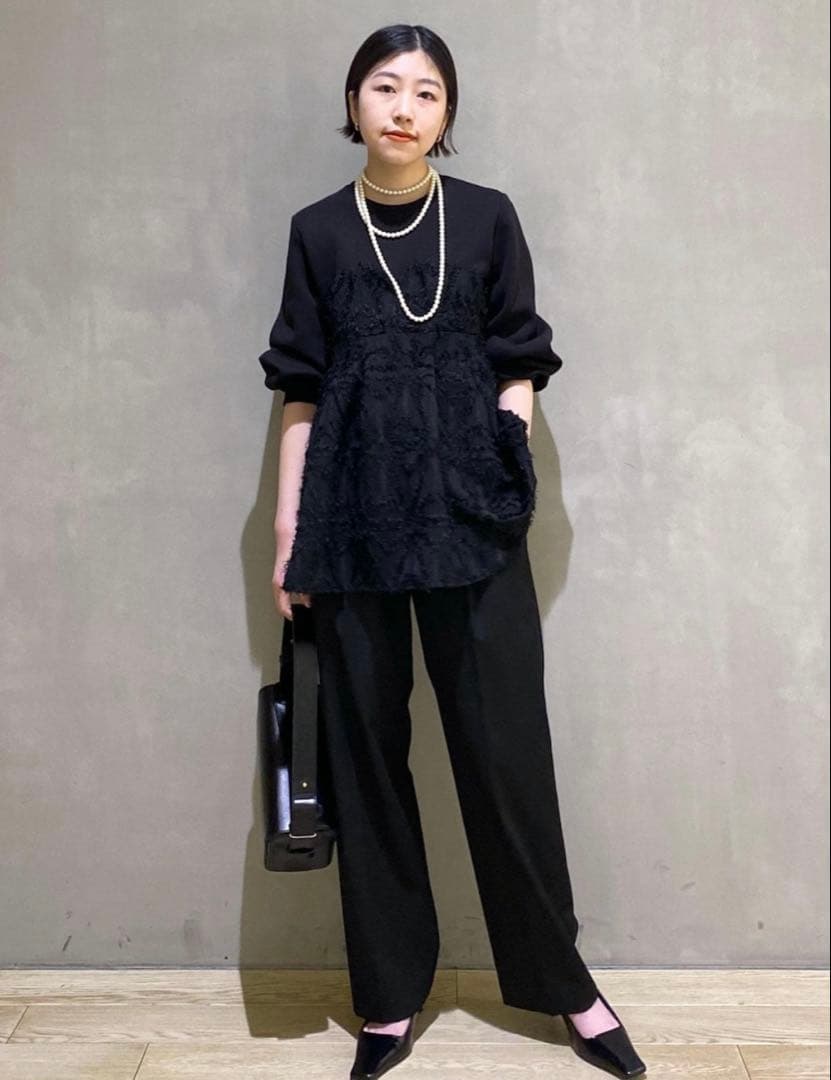 アダムエロペ・オケージョン・洗える・ジャカードビスチェコンビプルオーバー