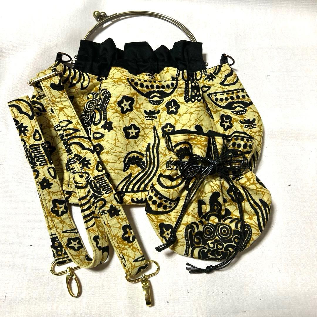 押し活　バディック　藤井風　べんり口金バッグ　巾着袋　ショルダー　ハンドメイド