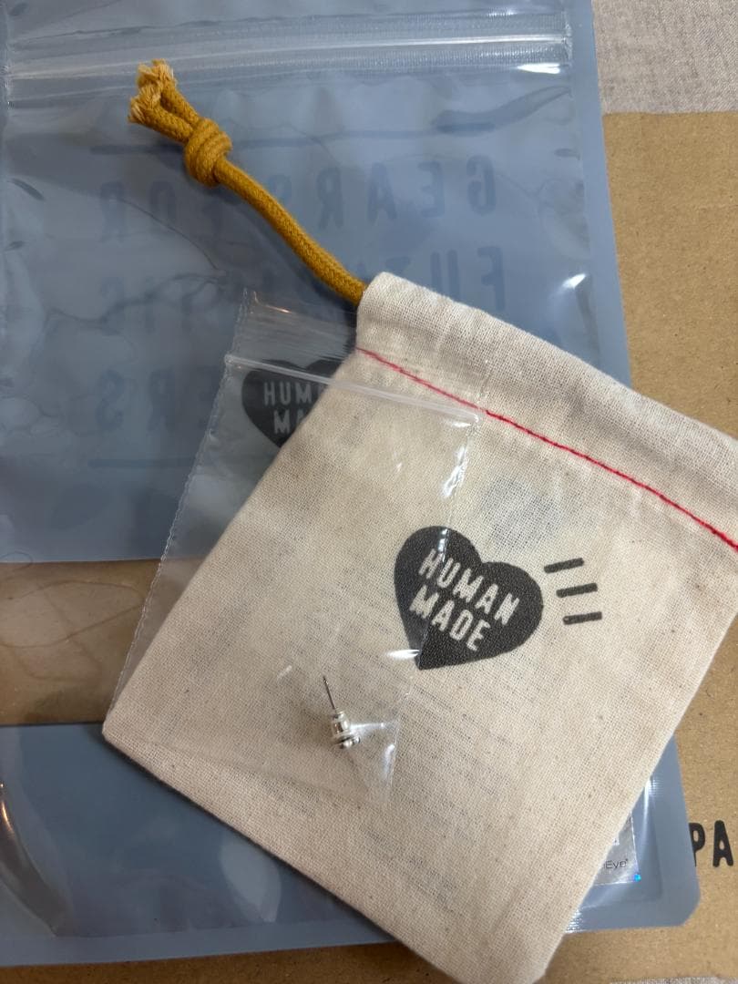 HUMAN MADE HEART SILVER EARRINGS 片耳