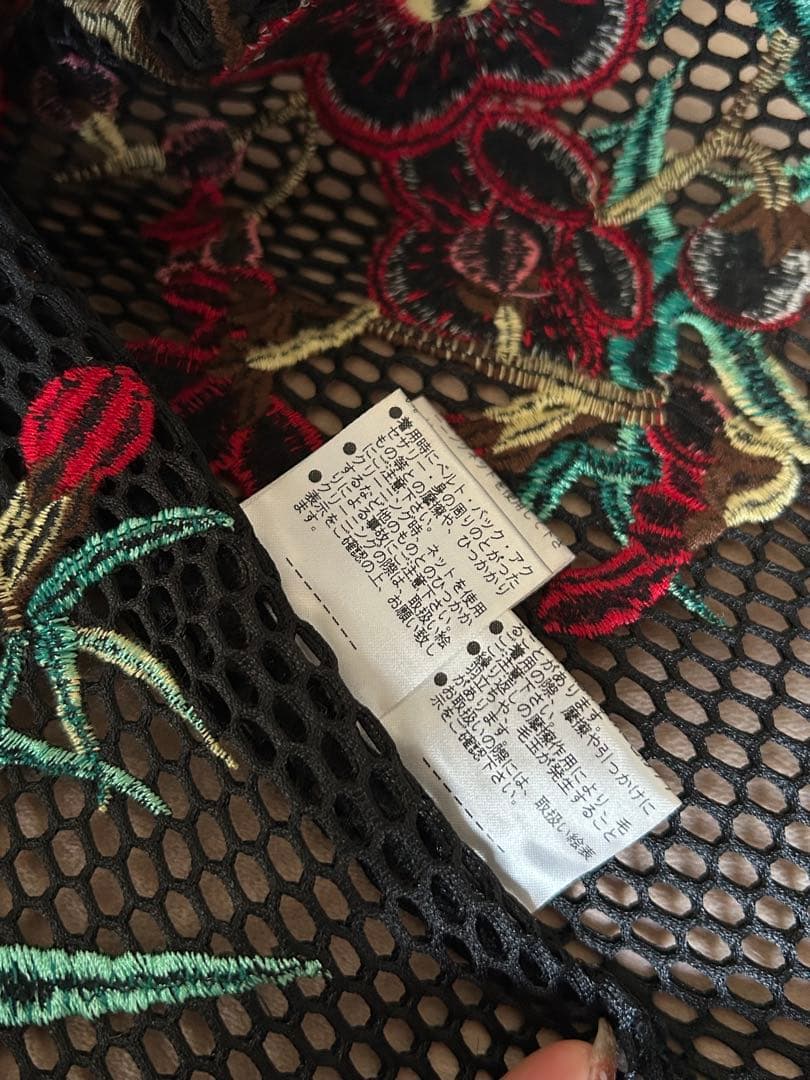 VIVIENNE TAM 刺繍 メッシュ トップス 花柄 鳥