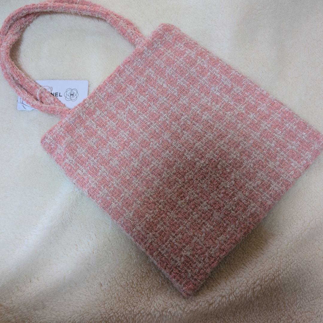 CHANEL ピンクツイードトートバッグ　シフォン　ノベルティ