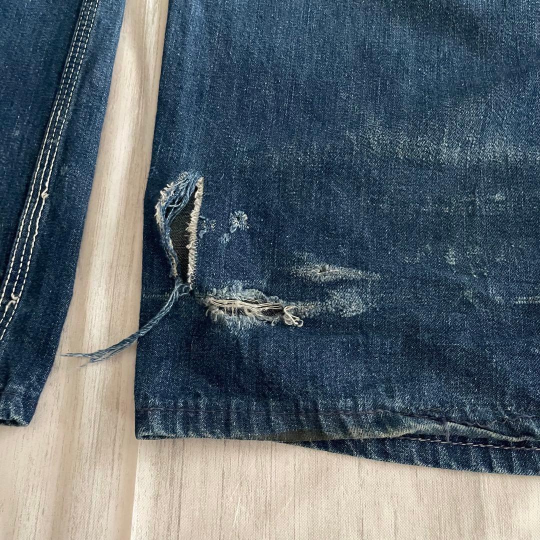 50s デニム ペインターパンツ ドーナツボタン