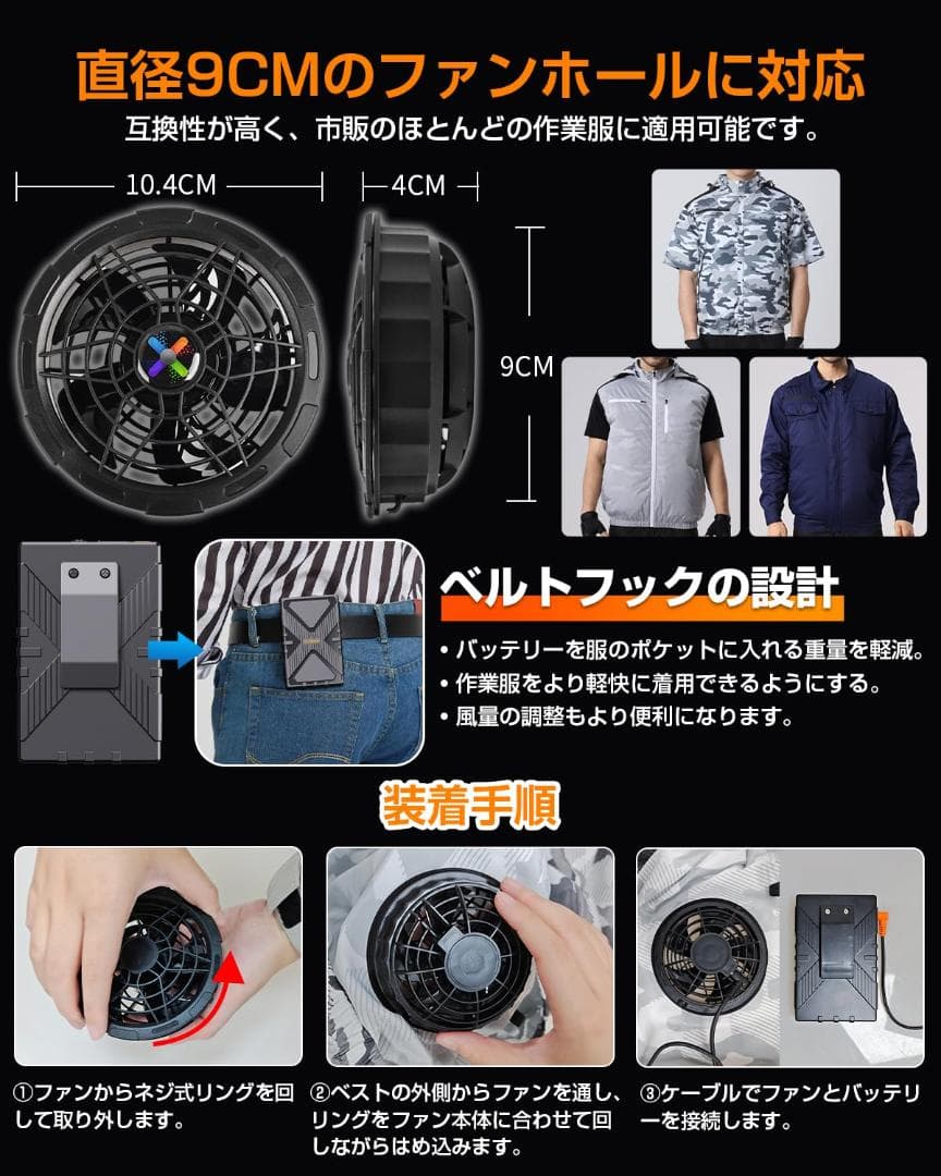 ✨新品 2025年 新モデル 42V超高出力 ファンバッテリーセット 作業服用