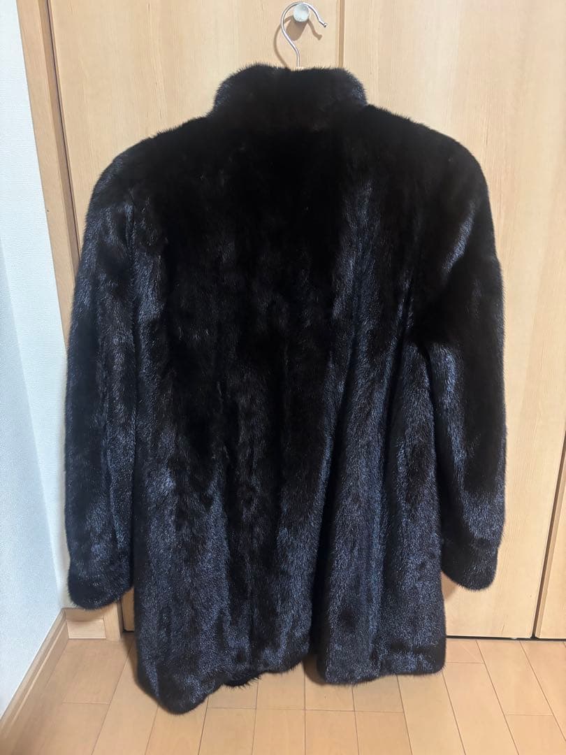 美品　BLACKGLAMA Malvoisie ファーコート　ダークブラウン