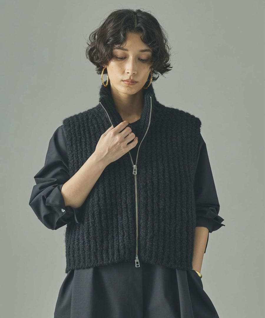 Curensology ブークレジップニットベスト