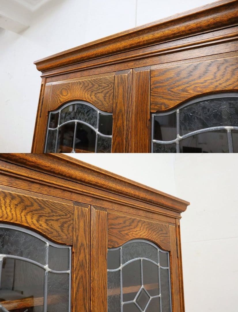 【よし！】高級！三越家具【ブルージュ】ステンドグラス食器棚・カップボード