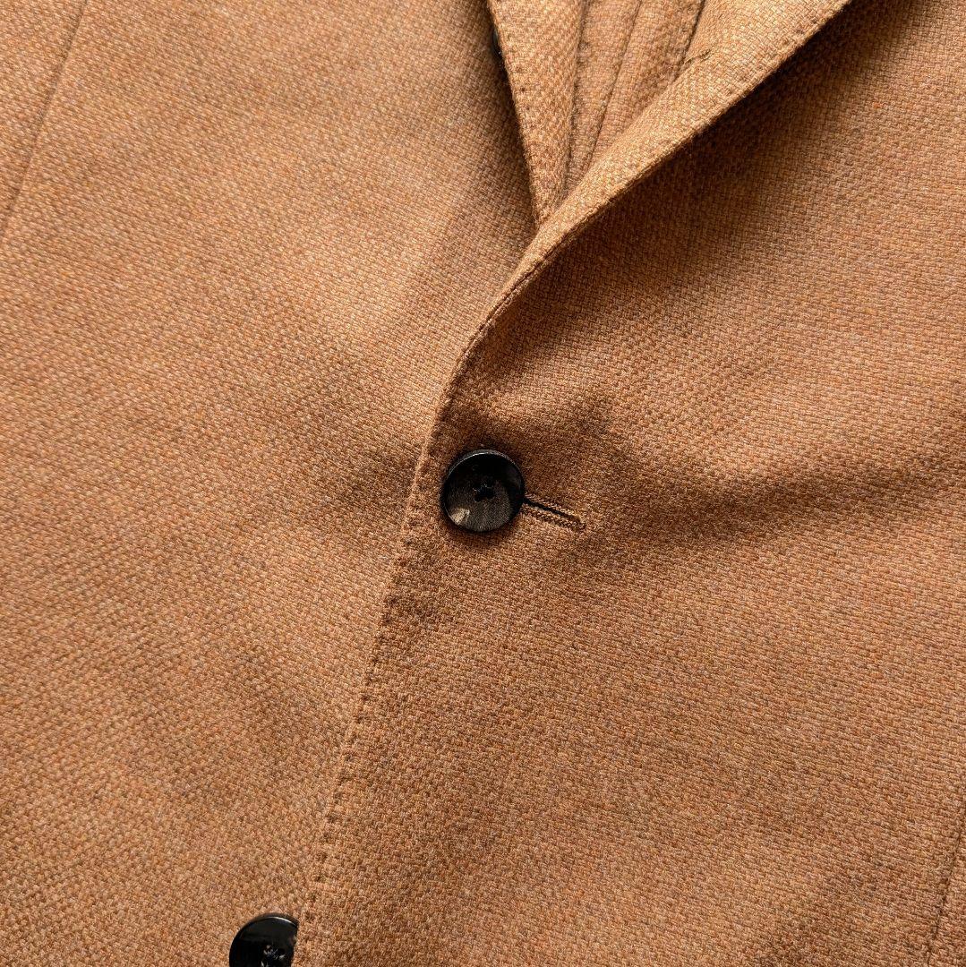 【近年モデル】LARDINI キャメル ジャケット バスケット織 48 ブラウン