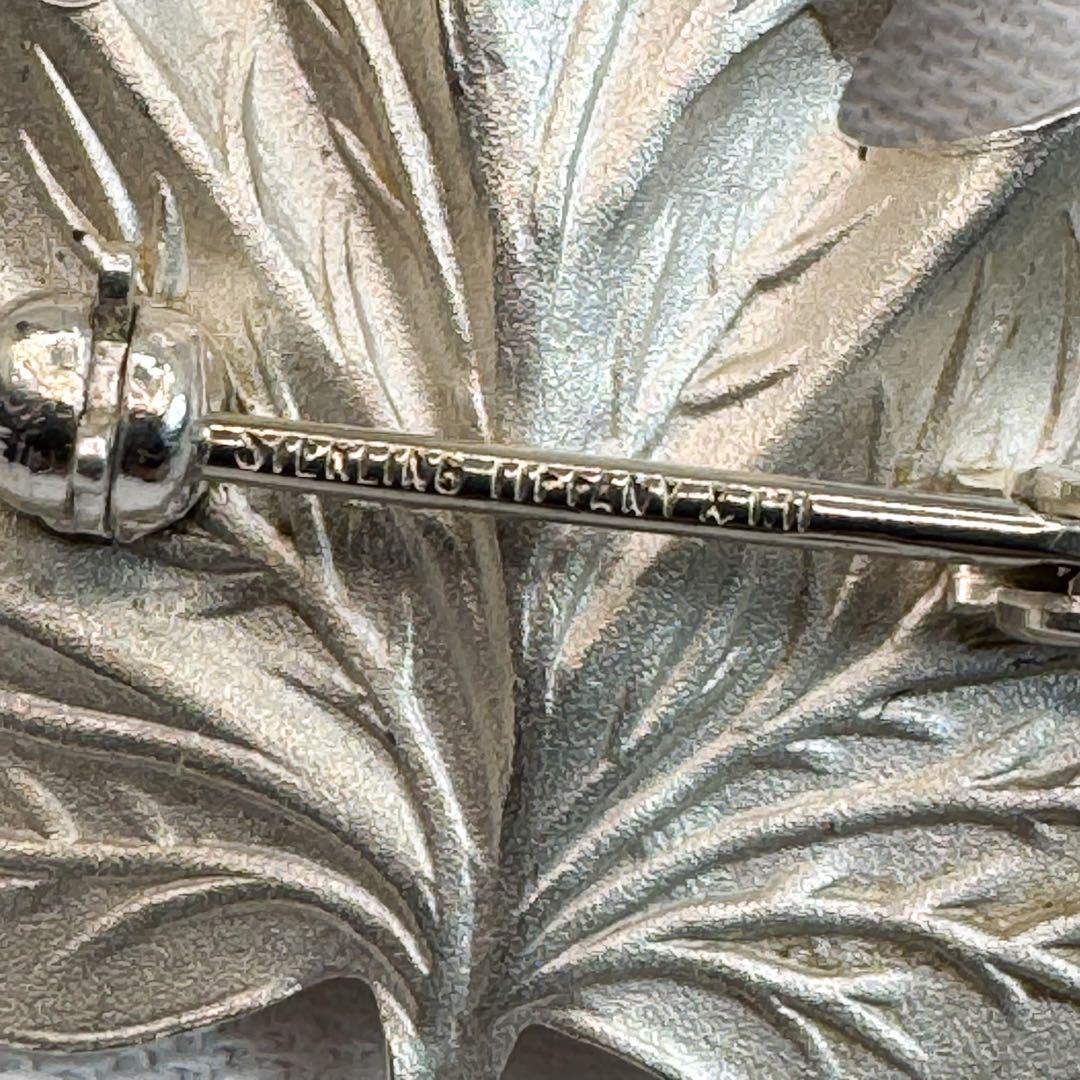 Tiffany ティファニー ブローチ リーフモチーフ シルバー