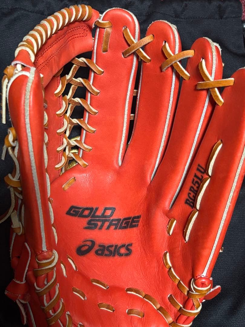横*山様 袋付　asics ゴールドステージ 軟式　外野用グローブ