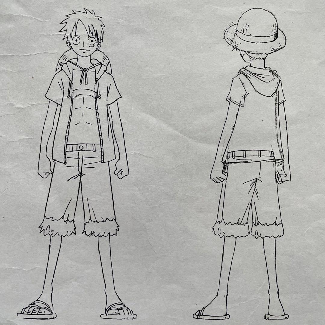 決定稿 1枚 設定資料 モンキー・D・ルフィ Monkey D. Luffy