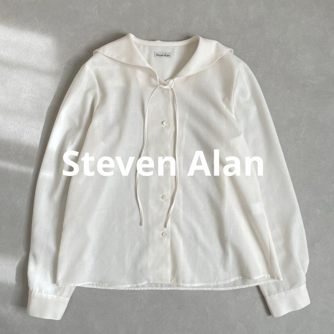 2025 スティーブンアラン　定価2万　ツイルセーラーカラーブラウス.