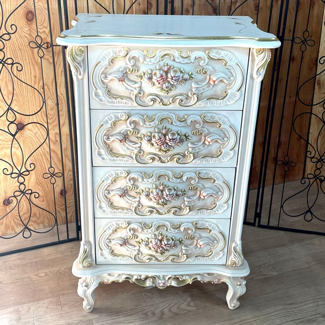 4段チェスト　ロココ調　猫脚 プリンセス ヨーロピアン 姫系⑥